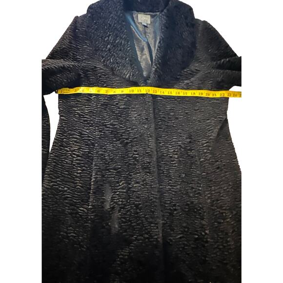 J. Jill Black Boucle Velvet Faux Fur Coat - XL - Picture 10 of 12